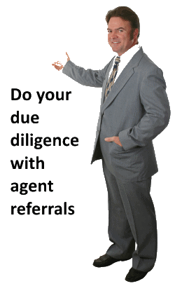 Do your due diligence with agent referrals