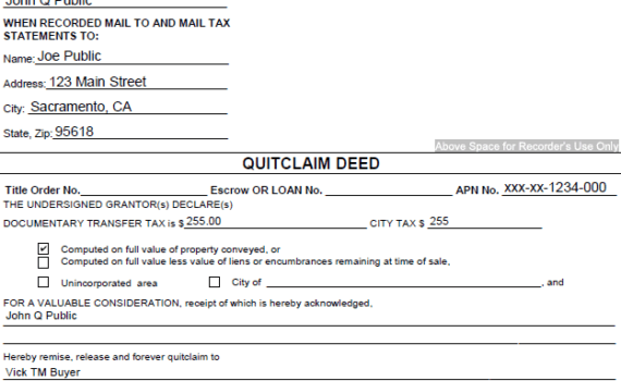 Quitclaim deed problems